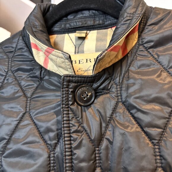 Burberry Women’s Diamond-Quilt Jacket – Black – Size XL - Picture 2 of 7